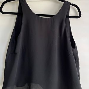 Backless sheer black tank top great for summer casual
